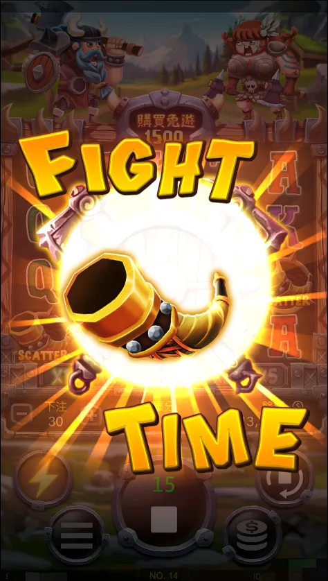 維京Fight觸發免費遊戲畫面-3A電子